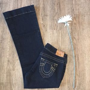 True Religion Dark wash wide leg jeans 👖 27